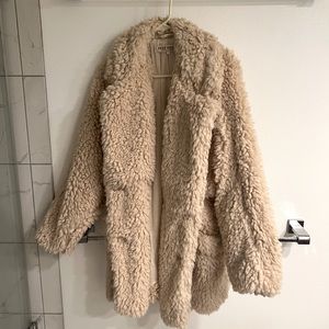 FREE PEOPLE FAUX SHEARLING COAT